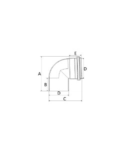 Joelho 100mm 90º Esgoto SN Amanco