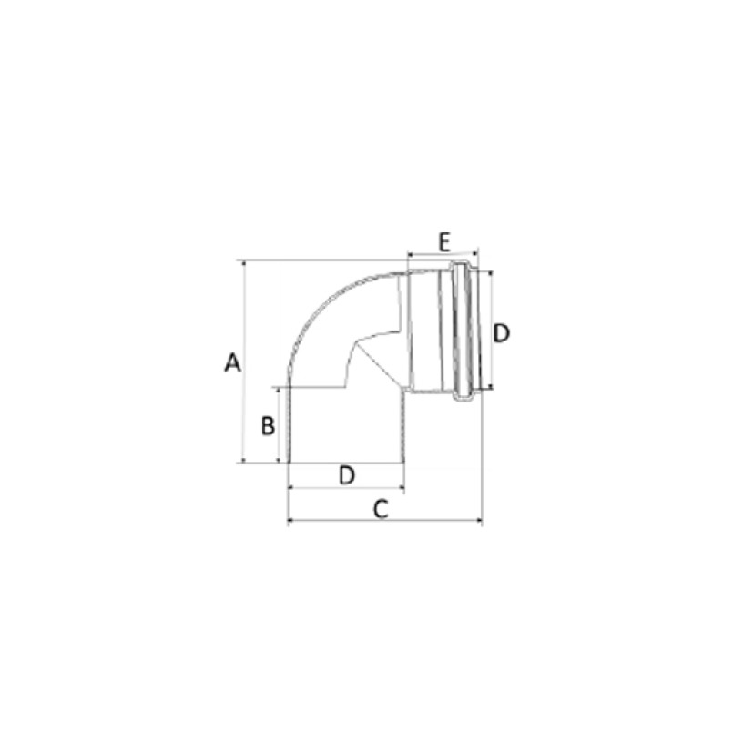 Joelho 100mm 90º Esgoto SN Amanco