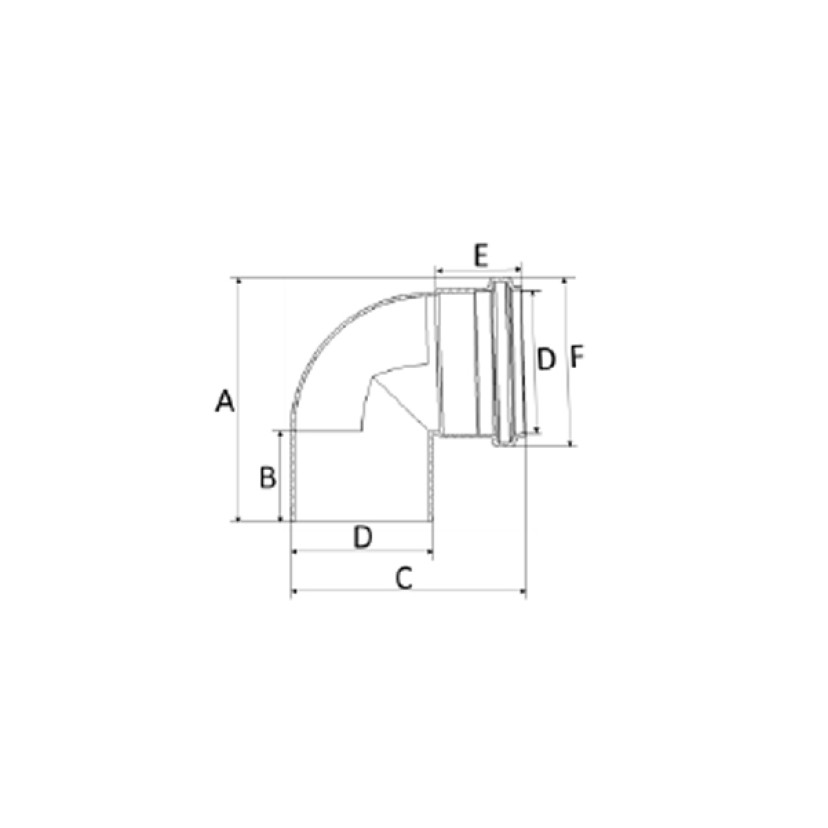 Joelho 40mm 90º Esgoto SR Amanco