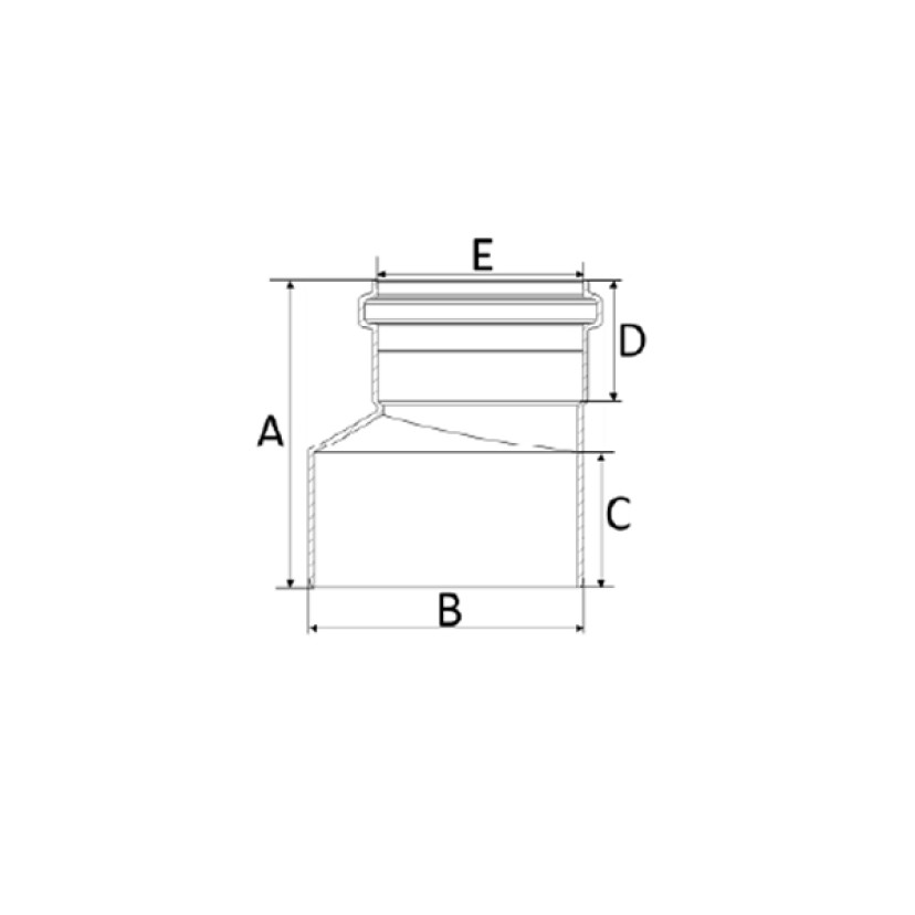 Redução Excêntrica 150x100mm SN Esgoto Amanco