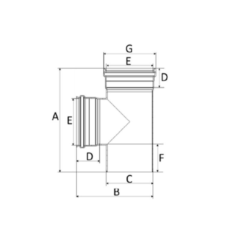Tê 150mm Esgoto SN Amanco