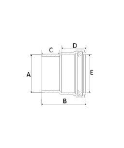 Adaptador c/anel labial 40x38mm Esgoto SN Amanco