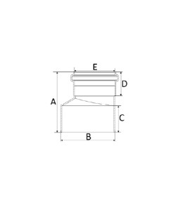 Redução Excêntrica 100x50mm SN Esgoto  Amanco