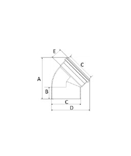 Joelho 200mm 45º Esgoto SN Amanco