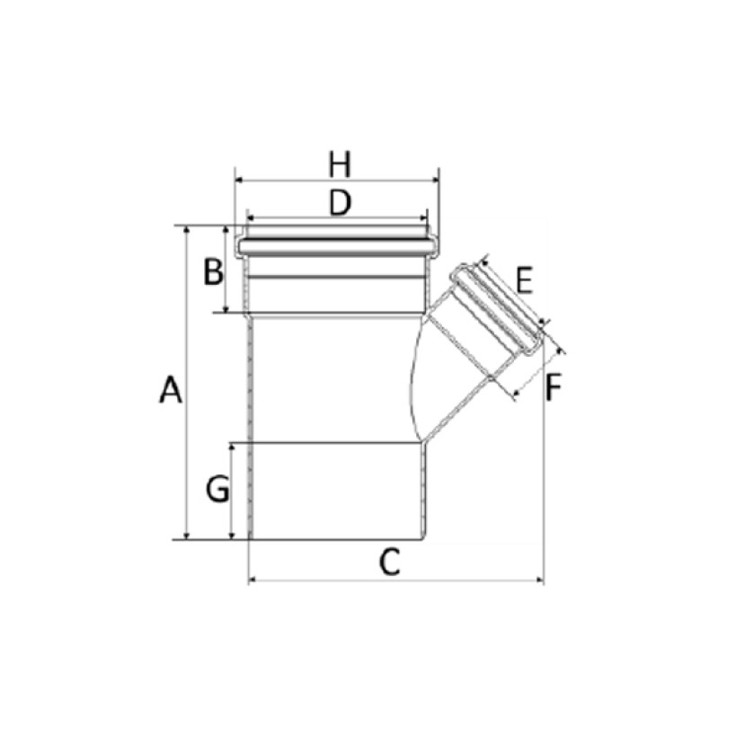 Junção de Redução 150x100mm SR Esgoto Amanco