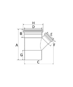 Junção de Redução 100x75mm SR Esgoto Amanco