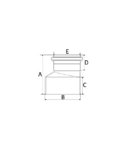 Redução Excêntrica 100x75mm SR Esgoto Amanco