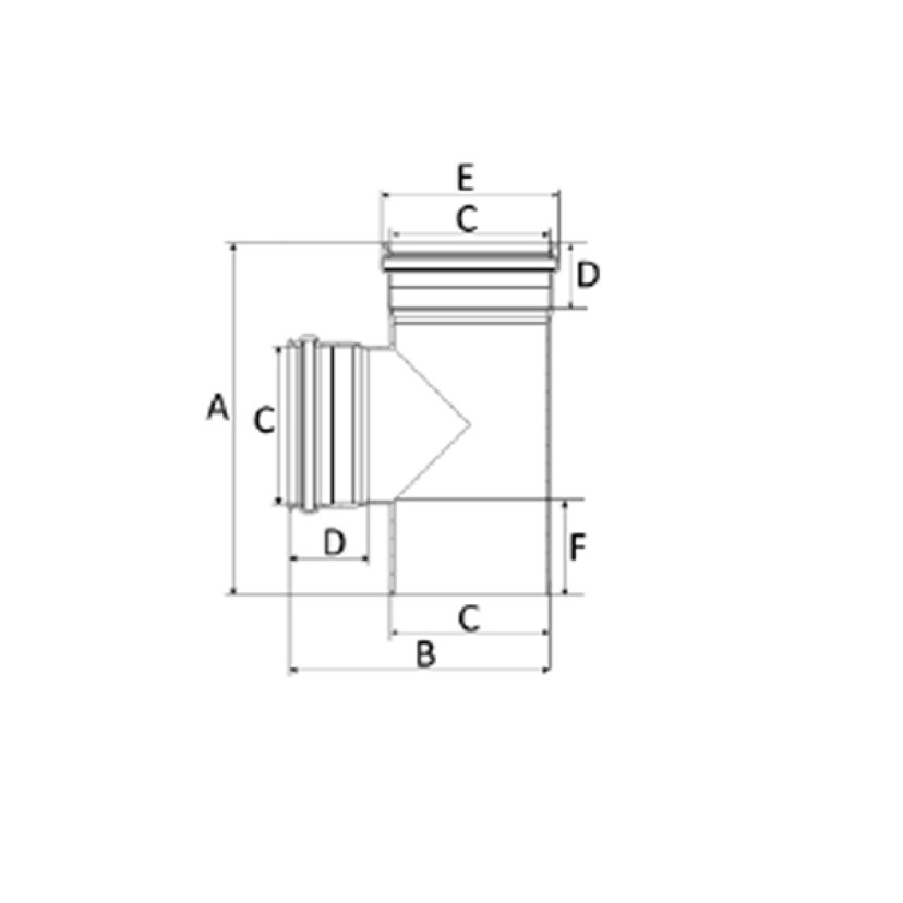 Tê 40mm Esgoto SR Amanco