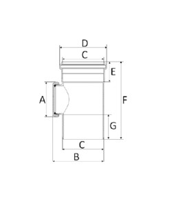 Tê de Inspeção 100x75mm Esgoto SR Amanco