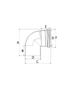 Joelho 40mm 90º Silentium Amanco