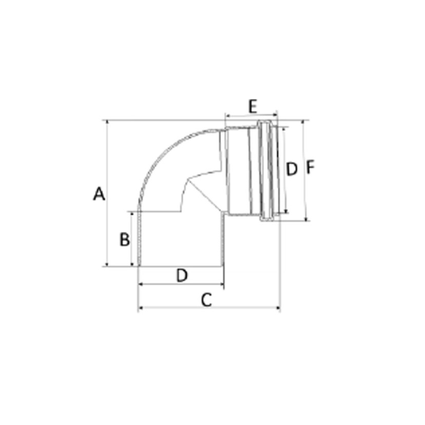 Joelho 40mm 90º Silentium Amanco