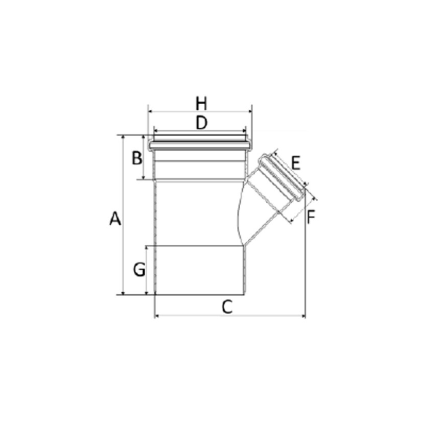 Junção de Redução 100X75mm Silentium Amanco