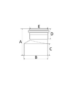 Redução Excêntrica 100x75mm Silentium Amanco