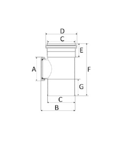 Tê de Inspeção 150x100mm Silentium Amanco