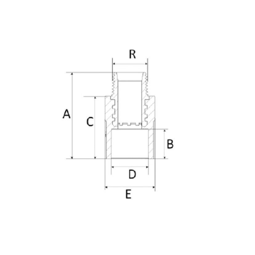 Conector Macho 15mm 1/2 CPVC Amanco