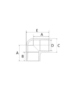 Joelho 42mm 90° CPVC Amanco