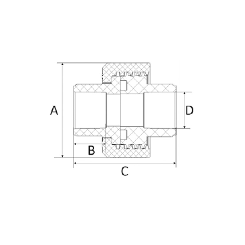 União 15mm CPVC Amanco