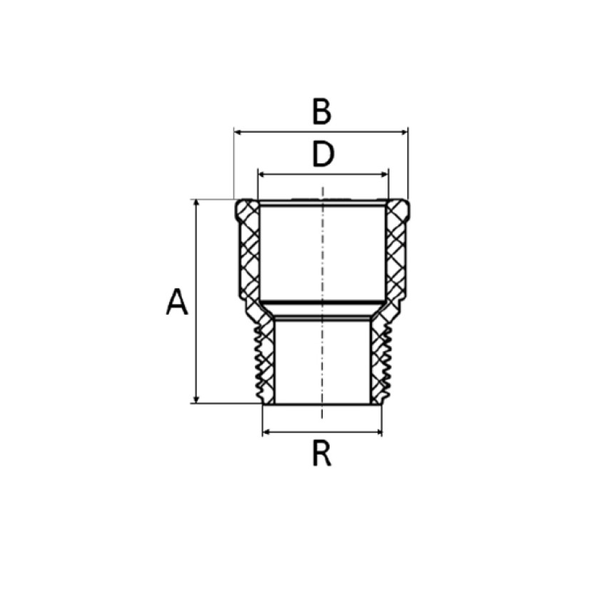 Adaptador curto c/ rosca 110mm 4' Marrom Soldável Amanco