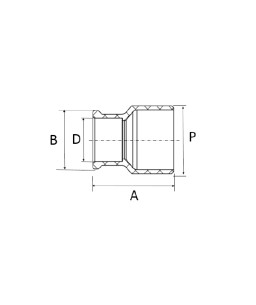 Bucha de Redução Longa 110x60mm Marrom Soldável Amanco