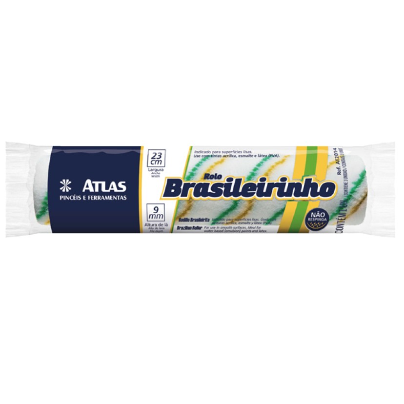 Rolo de Lã Antirespingo Brasileirinho 23cm Atlas