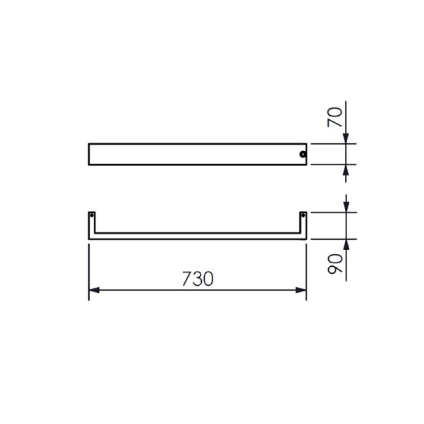 Toalheiro Térmico Jade Horizontal Fio Oculto Corten Bivolt 19.TJ15.CT