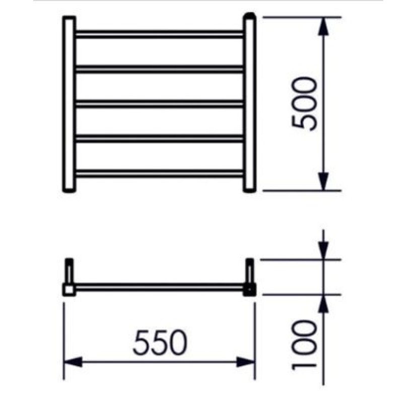 Toalheiro Térmico Fio Aparente Pequeno Quada Premium Branco Brilhante 19.TQ01.BB