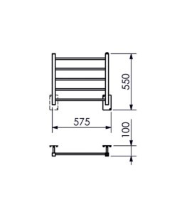 Toalheiro Térmico Fio Oculto Pequeno Quada Premium Branco Brilhante 19.TQ02.BB