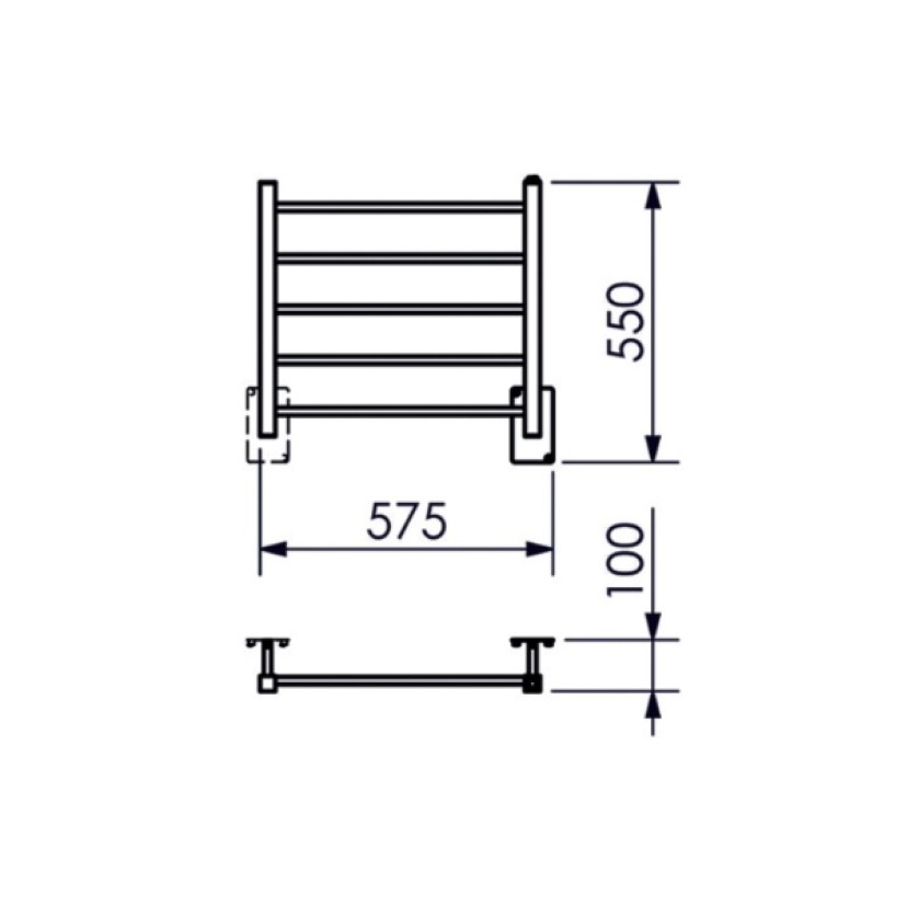 Toalheiro Térmico Fio Oculto Pequeno Quada Premium Branco Brilhante 19.TQ02.BB