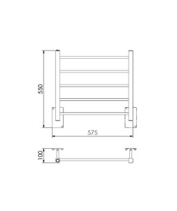 Toalheiro Térmico Fio Oculto Pequeno Quada Premium Cobre Polido 19.TQ02.CP