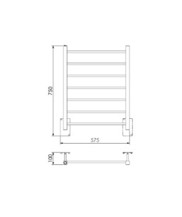 Toalheiro Térmico Fio Oculto Grande Quada Bivolt Premium Ouro Polido 19.TQ04.OP