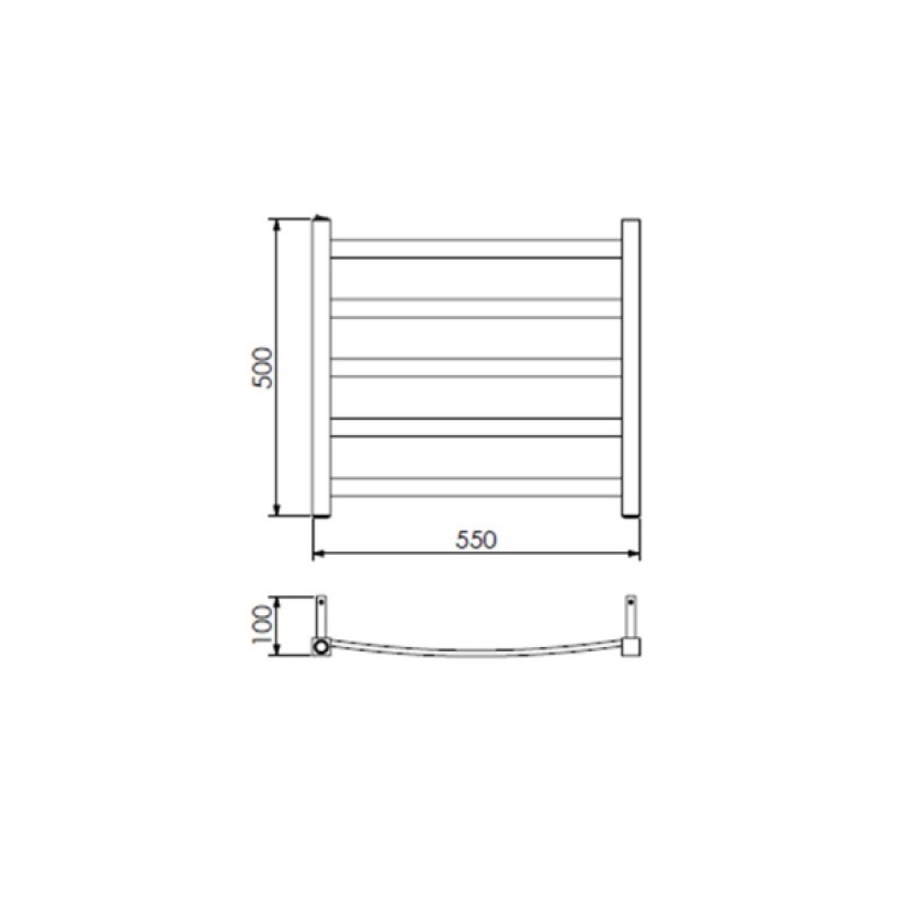 Toalheiro Termico Fio Aparente Pequeno Sapphire Premium Inox Polido 19.TS01.IP