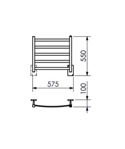 Toalheiro Térmico Fio Oculto Pequeno Sapphire Bivolt Premium Preto Fosco 19.TS02.PF