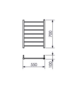 Toalheiro Termico Fio Aparente Grande Sapphire Premium Branco Brilhante 19.TS03.BB