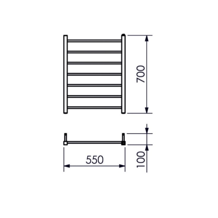 Toalheiro Termico Fio Aparente Grande Sapphire Premium Branco Brilhante 19.TS03.BB