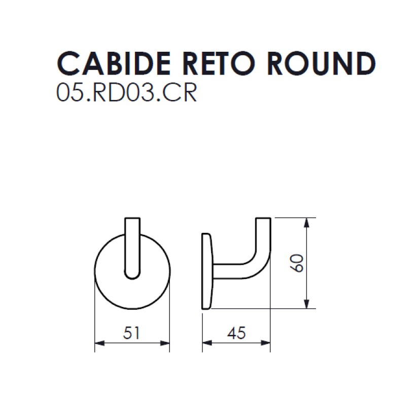 Cabide Reto Round Crismoe 05.RD03.CR