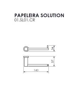 Papeleira Solution Crismoe 01.SL01.CR