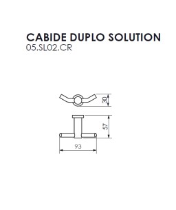 Cabide Duplo Solution Crismoe 05.SL02.CR