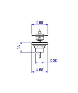 Valvula de escoamento Uniforme Tampa plastica para lavatorio cubas Deca 1602.C.PLA