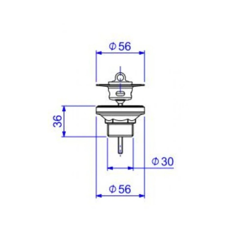 Valvula de escoamento Uniforme Tampa plastica para lavatorio cubas Deca 1602.C.PLA