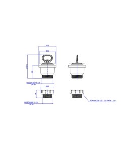 Válvula Escoamento Tanque Duo Sem Ladrao 1 1/4″ ate 1 1/2" Deca 1606.C.DUO