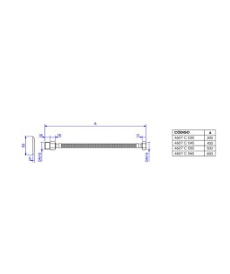 Ligação Flexivel Malha Aço Inox 30cm Deca 4607.C.030