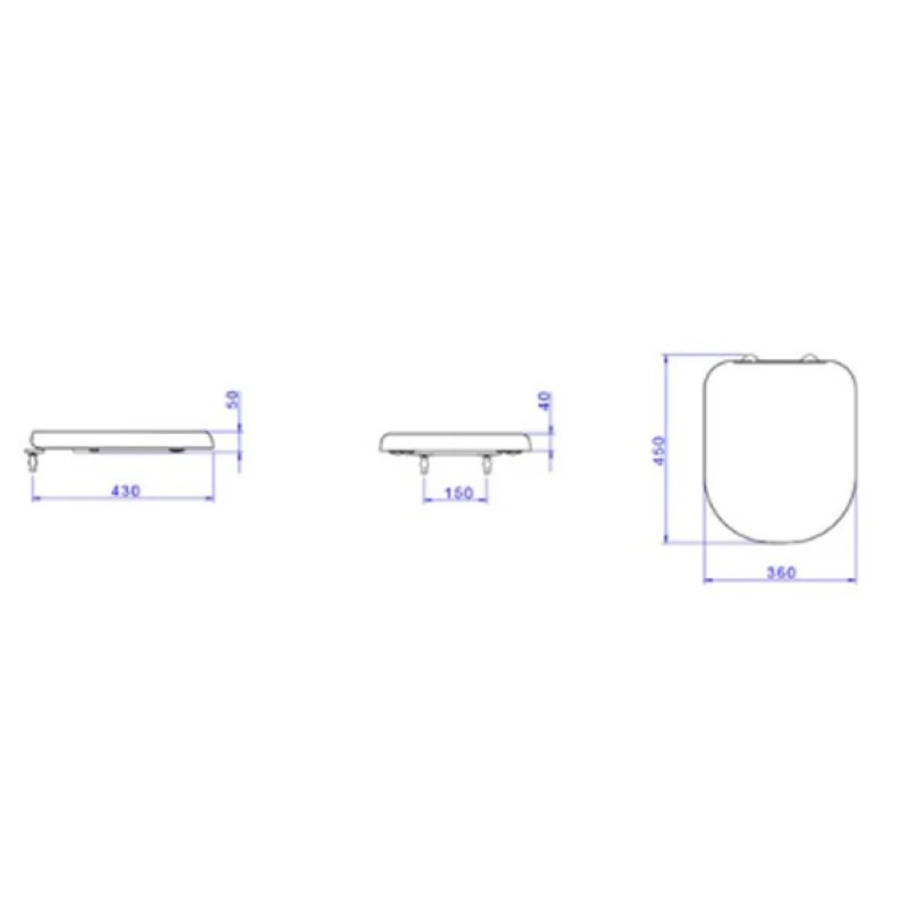 Assento Termofixo Slow Close e Easy Clean Vogue Plus Deca AP.516.17