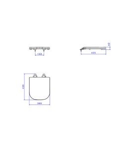 Assento Deca Poliester Ébano Slow close Quadra/Axis AP.217.95