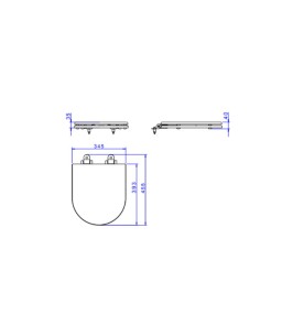 Assento Poliester Slow Close Carrara/Link fixação Marrom Fosco Corten Matte Deca AP.237.CT.MT.22