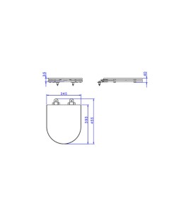 Assento Poliester Slow Close Nuova/Carrara/Link/Level fixação Gold Matte Deca AP.237.GL.MT.17