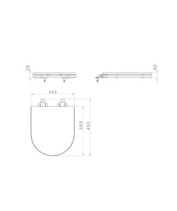 Assento Poliéster Monocromático Deca LK/Carrara Soft Antracite com Slow Close AP.237.CZ.85