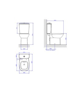 Kit Completo Bacia C/Caixa acoplada Flex Deca KP.380.17