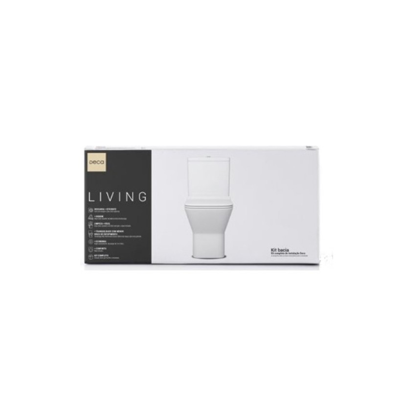 Kit Completo Bacia C/Caixa acoplada Living Deca KP.340.17