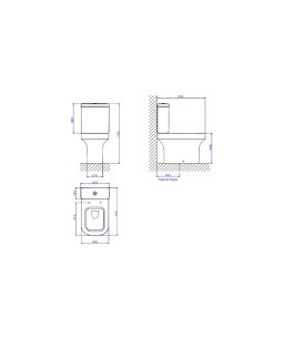 Bacia para Caixa Acoplada Ebano Fosco Deca Piano P.330.94