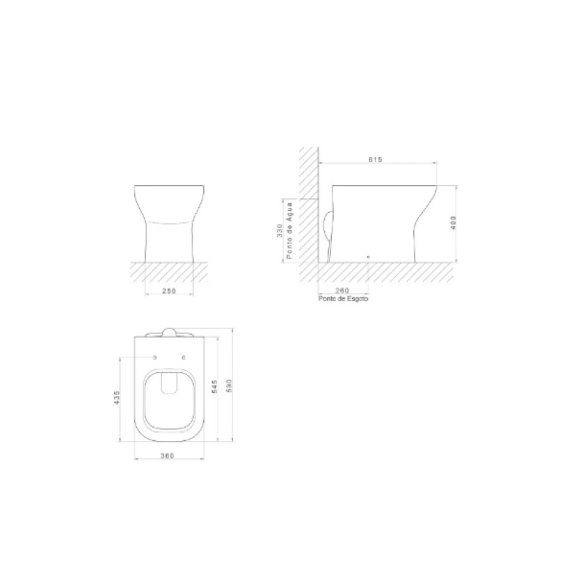 Bacia Convencional Deca Axis Ebano Fosco P.47.94